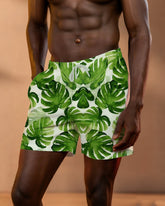 Big & Tall Men's Hawaii. Brown Leaf Green Holiday Shorts